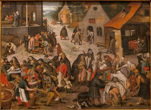 Works of Grace - Målning av Pieter Brueghel den unge, dit Brueghel d