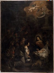Tillbedjan av herdarna av Pieter van (after) Mol