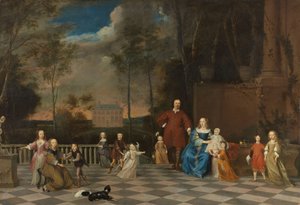 Amsterdam-handlaren Jeremias van Collen (1619-1707) med sin fru och deras tolv barn
