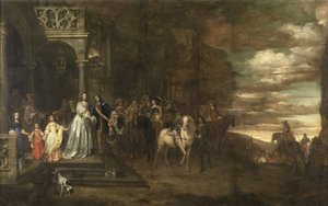 Kapten Hendrik de Sandras avsked (1619-1707), utsänd av hans fru och barn