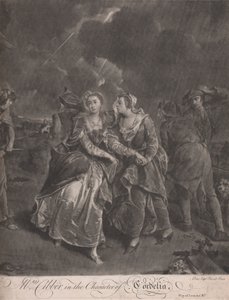 Mrs Cibber i karaktären Cordelia i spelet av kung Lear, akt III