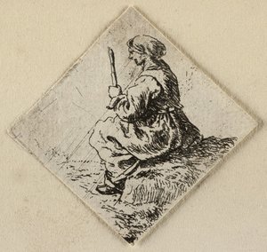 Sittande kvinna