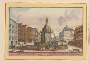 Fontän på Plaza Puerta del Sol i Madrid Fontänen, på Sonens plats, i Madrid (titel på objektet) Theatrum Hispaniae (...) (serietitel)