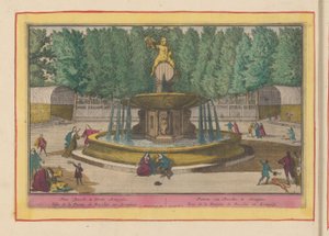 Fontän av Bacchus i trädgårdarna av det kungliga palatset i Aranjuez Fontän av Bacchus, vid Aranjues (titel på objektet) Theatrum Hispaniae (...) (serietitel)