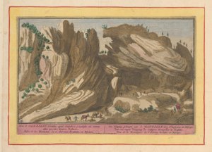 Berg i San Adrian i Biscaya Klippigbergen i S. Hadrianus, den Kluysebaar, i Biscaya; genom en smal passage som tar resenärerna till Kastilie (titel på objekt) Theatrum Hispaniae (...) (serietitel) av Pieter van den Berge