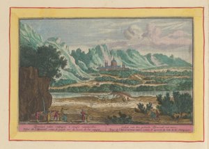 Landskap med Escorial Gesigt av hela Escurial, på avstånd (titel på objekt) Theatrum Hispaniae (...) (serietitel) av Pieter van den Berge