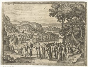 Kristus svarar Johannes lärjungar Bilder och scener från Bibeln (serietitel) av Pieter van der Borcht (I)