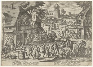 Fest för St. Sebastian-gillet av Pieter van der Borcht (I)