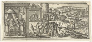 Kristi helande Bibliska scener (serietitel) av Pieter van der Borcht (I)