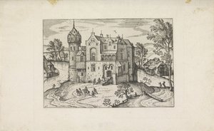 Slott vid en flod Små landskap (serietitel) av Pieter van der Borcht (I)