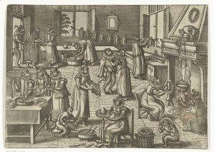 krage studio Apenspel (serietitel) av Pieter van der Borcht (I)