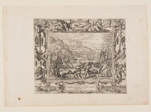 Februari, från The Twelve Months av Pieter van der Borcht