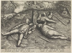 sengångare av Pieter van der Heyden (attributed to)