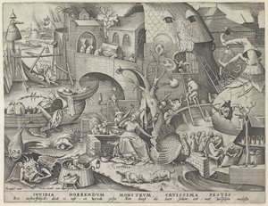 Avundas Invidia (titel på objekt) De sju dödssynderna (serietitel) av Pieter van der Heyden