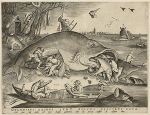 Stor fisk Ät liten fisk av Pieter van der Heyden