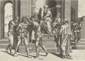 Fängelse av Johannes Döparen av Pieter van der Heyden