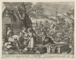 Höst Autumnus (titel på objekt) The Four Seasons (serietitel) av Pieter van der Heyden
