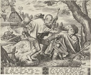 Liknelsen om de två blinda av Pieter van der Heyden