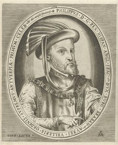 Porträtt av Filip II, kung av Spanien Porträtt av linjaler (serietitel) av Pieter van der Heyden