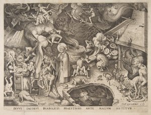 St. James och trollkarlen Hermogenes, 1565. av Pieter van der Heyden