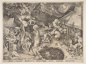 St. James and the Magician Hermogenes från The Story of the Magician Hermogenes, 1565.