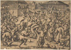 Dårarnas festival, efter 1570. av Pieter van der Heyden