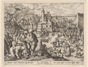 Vinter Hyems (titel på objekt) The Four Seasons (serietitel) av Pieter van der Heyden
