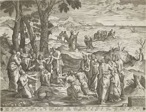 Underbar fångst av fisk och underbar utfodring av Pieter van der Heyden