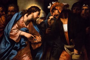 Betalning av tribut, ca 1650/60 (Olja på duk) av Pietro (1605-78) Della Vecchia