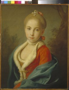 Porträtt av prinsessan Katarina av Holstein-Beck, 1760-62 av Pietro Antonio Rotari