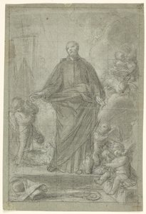 St Cajetan av Thiene (?) omgiven av putti av Pietro Antonio de Pietri