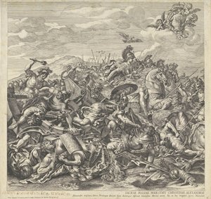 Slaget vid Arbella (vänster del) av Pietro Aquila