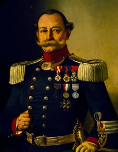 Porträtt av italiensk överste (olja på duk) av Pietro Baldini