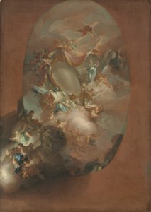 Studie till "Apotheosen av Ferdinand IV och Maria Carolina, kung och drottning av Neapel" (för Palazzo dei Regi Studi, Neapel) av Pietro Bardellino
