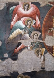 Den sista domen, detalj av änglar - Fresco
