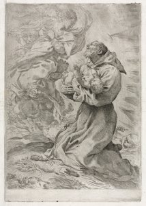 Visionen av den helige Franciskus av Assisi, 1590.