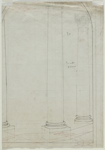 Arkitektonisk ritning av kolumner (verso)