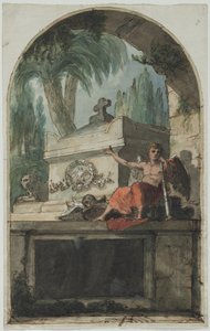 Förslag till en fresk över Vincenzo Martinellis (1737-1807) grav i Certosa i Bologna