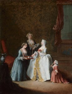 Lady at Her Toilette, sent 1740-tal. av Pietro Longhi