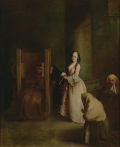 Bekännelsen, 1750-talet av Pietro Longhi