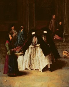 The Parfym Seller (olja på duk) (se även 166068) av Pietro Longhi