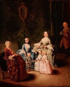 Familjen Sagredo (olja på duk) av Pietro Longhi