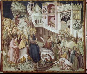 Kristi inträde i Jerusalem - Fresco av Pietro Lorenzetti (1280-1348)