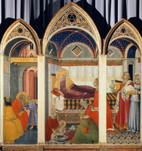 Jungfruns födelse, av Pietro Lorenzetti (ca 1280-ca 1348) av Pietro Lorenzetti