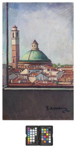 San Carlo Dome i Milano, 1928 (olja på dukskiva)