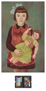 Ung flicka med docka, 1928