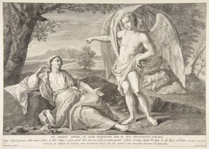 En ängel som visar sig för Hagar, 1727-72.