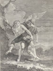 Jakob brottas med ängeln, 1730-39.