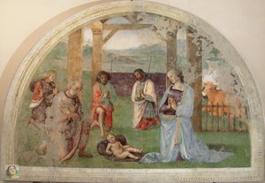 Herdarnas tillbedjan av Pietro Perugino