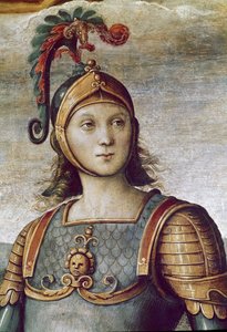 Horatius Cocles, detalj om styrka och temperans (fresko av Pietro Perugino